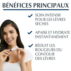 Baume lèvres calmant Eucerin - tube de 10 ml