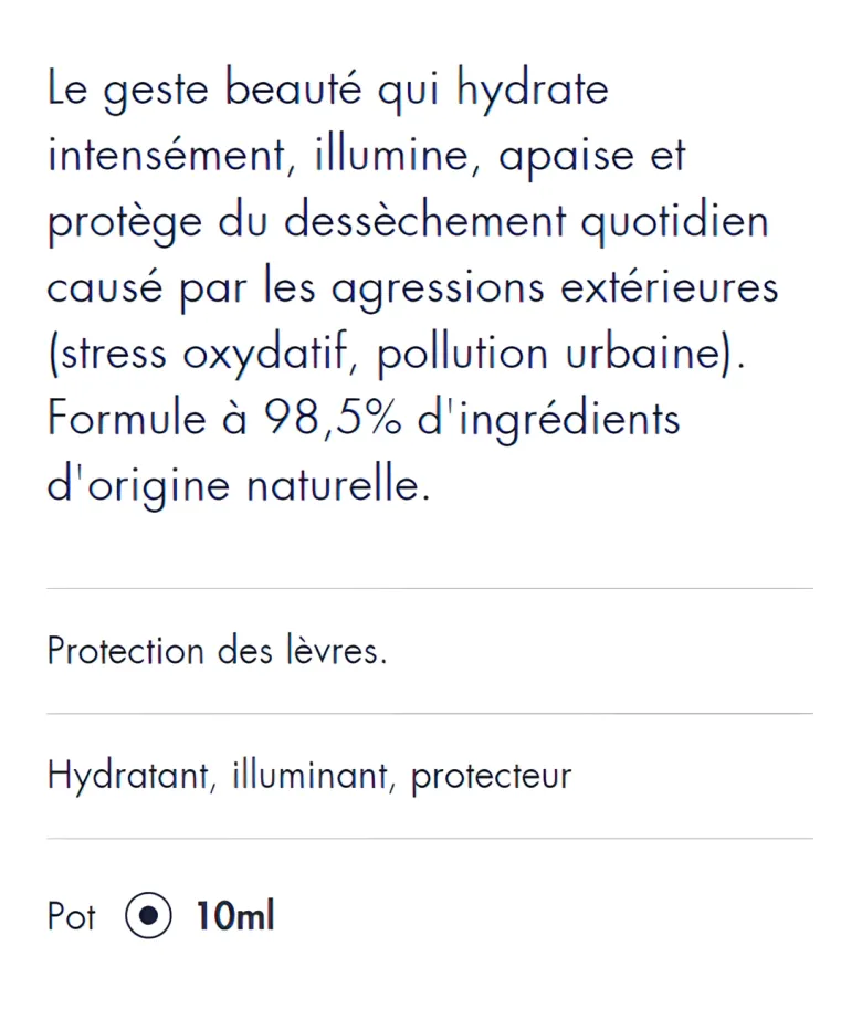 Baume lèvres hydratation intense 24H Avène - pot de 10g