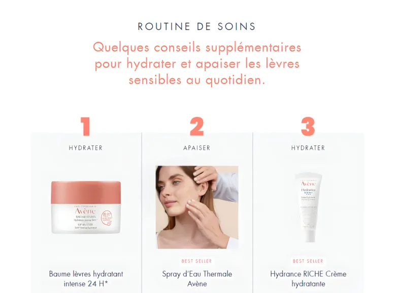 Baume lèvres hydratation intense 24H Avène - pot de 10g