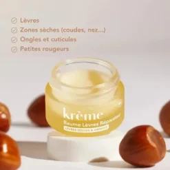 Baume à lèvres noisette bio Krème - pot de 10 g