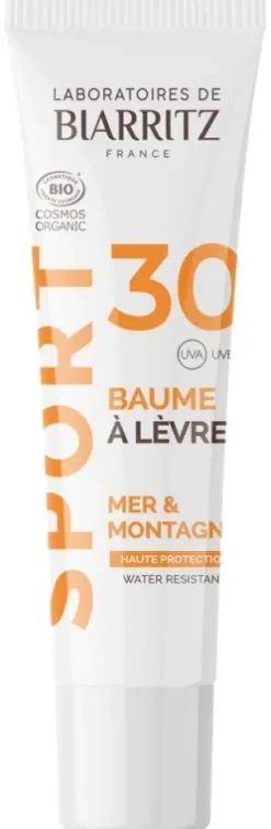 Baume à lèvres sport mer & montagne SPF30 bio Laboratoires de Biarritz - tube de 15 ml