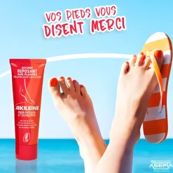 Baume reposant pieds fatigués Akileïne - tube de 75 ml