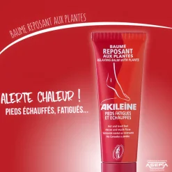 Baume reposant pieds fatigués Akileïne - tube de 75 ml