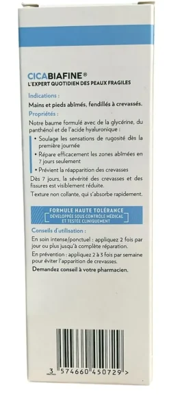 Baume réparateur crevasses Cicabiafine - tube de 50ml