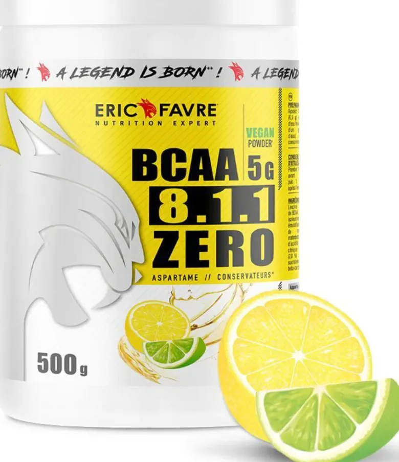 BCAA 8.1.1 zero saveur duo de citrons Eric Favre - pot de 500g