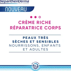 BepanthenDerma Crème Riche Réparatrice Corps 400 ml Peaux sèches et sensibles