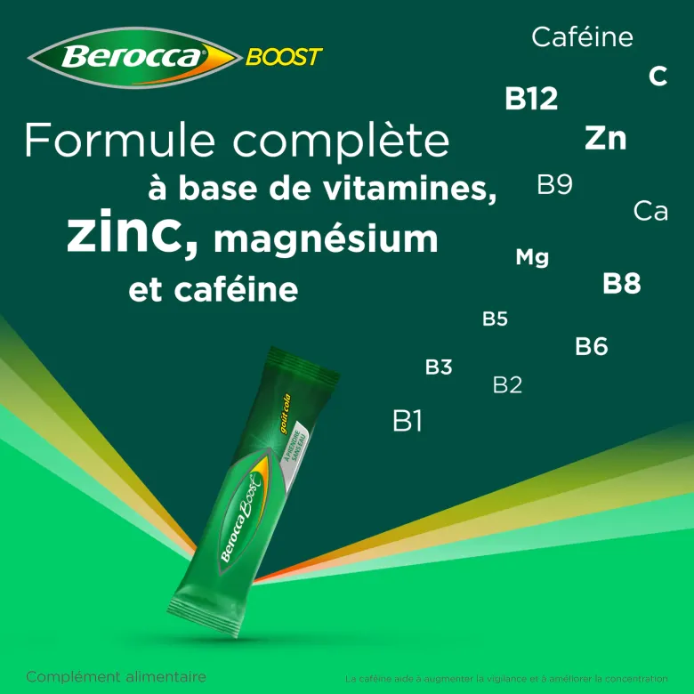 Berocca Boost goût cola effet coup de fouet – 14 sticks