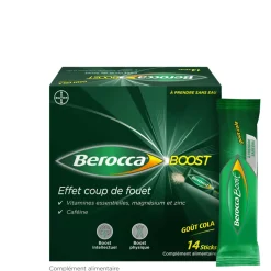 Berocca Boost goût cola effet coup de fouet – 14 sticks