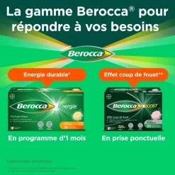 Berocca Energie Orange Vitamine B et C, magnésium et Zinc 30 comprimés effervescents