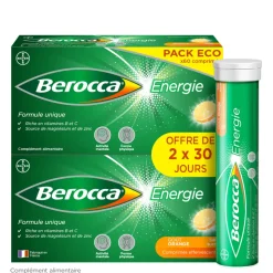 Berocca Energie Orange Vitamine B et C, magnésium et Zinc 30 comprimés effervescents