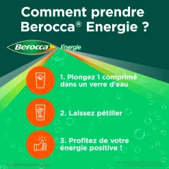 Berocca Energie Orange Vitamine B et C, magnésium et Zinc 30 comprimés effervescents