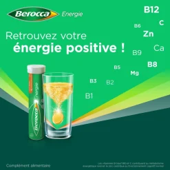 Berocca Energie Orange Vitamine B et C, magnésium et Zinc 30 comprimés effervescents