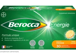 Berocca Energie Orange Vitamine B et C, magnésium et Zinc 30 comprimés effervescents