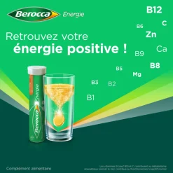 Berocca Energie Orange Vitamine B et C, magnésium et Zinc 30 comprimés effervescents