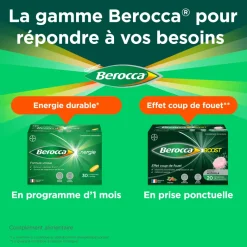 Berocca Energie Vitamine B et C, magnésium et Zinc 60 comprimés pellicules