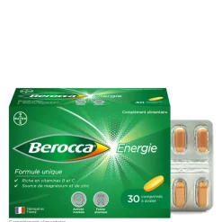 Berocca Energie Vitamine B et C, magnésium et Zinc 60 comprimés pellicules