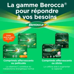 Berocca Energie Vitamine B et C, magnésium et Zinc 60 comprimés pellicules