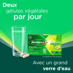 Berocca Immunité Défense Vitamine D, C, B et Zinc Lot de 2 x 28 gélules végétales