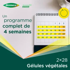 Berocca Immunité Défense Vitamine D, C, B et Zinc Lot de 2 x 28 gélules végétales