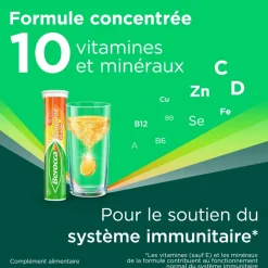 Berocca Immunité Flash Vitamine D, C, Zinc et Fer 30 comprimés effervescents