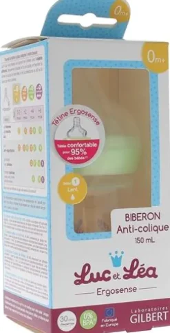 Biberon anti-colique Ergosense 0 mois et + Luc et Léa - un biberon de 150 ml