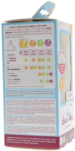 Biberon anti-colique Ergosense 0 mois et + Luc et Léa - un biberon de 150 ml