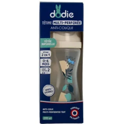 Biberon anti-colique tétine multi-perforée 0-6 mois Dodie - biberon de 270 ml