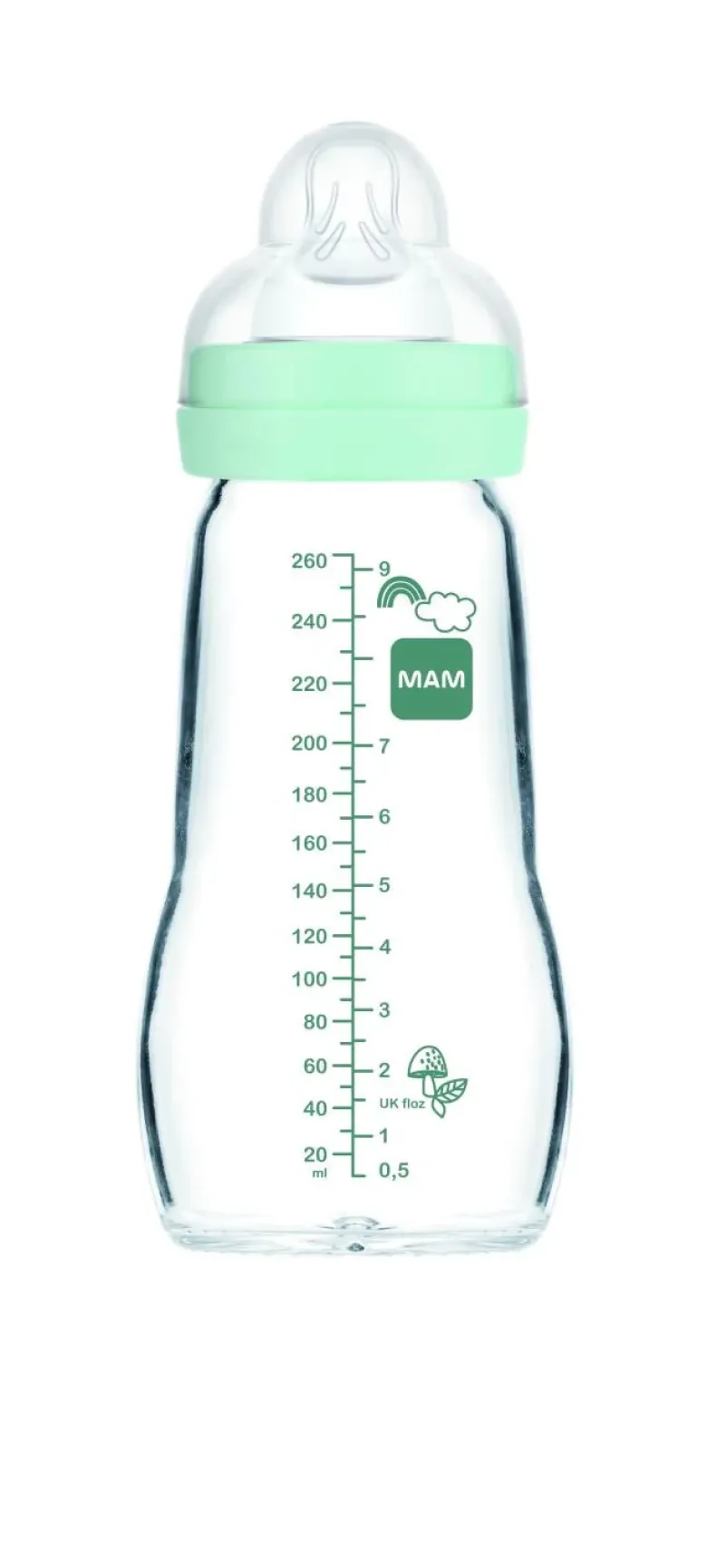Biberon en verre 2mois et + MAM - 1 biberon 260 mL