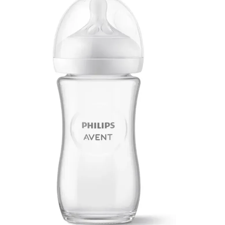 Biberon Natural Response en verre 0 mois et plus Avent