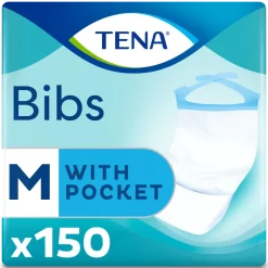 Bibs protections pour repas 37x66 cm taille L Tena - paquet de 150 protections