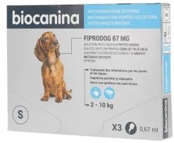 Biocanina Fiprodog Spot-on 67 mg petits chiens 2-10 kg - 3 pipettes
