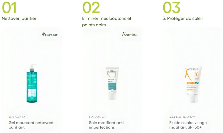 Biology AC Gel moussant nettoyant purifiant bio A-derma