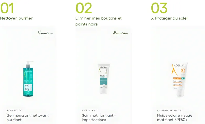 Biology AC Gel moussant nettoyant purifiant bio A-derma