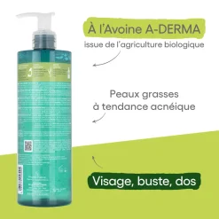 Biology AC Gel moussant nettoyant purifiant bio A-derma