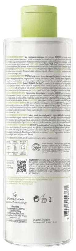 Biology Eau micellaire dermatologique hydra-nettoyante A-Derma