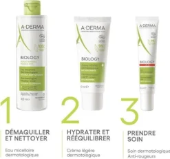 Biology Eau micellaire dermatologique hydra-nettoyante A-Derma