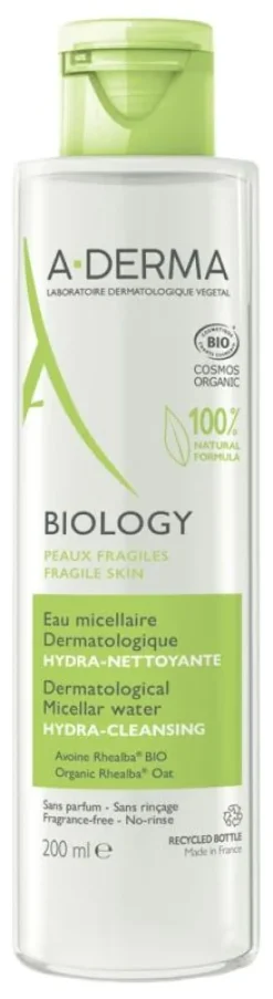 Biology Eau micellaire dermatologique hydra-nettoyante A-Derma