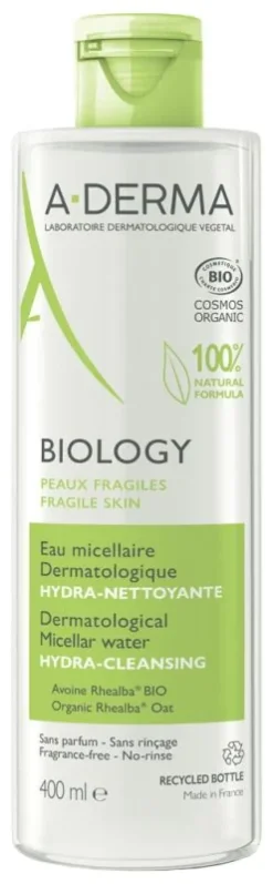 Biology Eau micellaire dermatologique hydra-nettoyante A-Derma