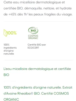 Biology Eau micellaire dermatologique hydra-nettoyante A-Derma