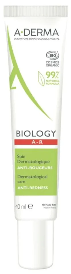Biology Soin A-R dermatologique anti-rougeurs A-Derma - tube de 40ml