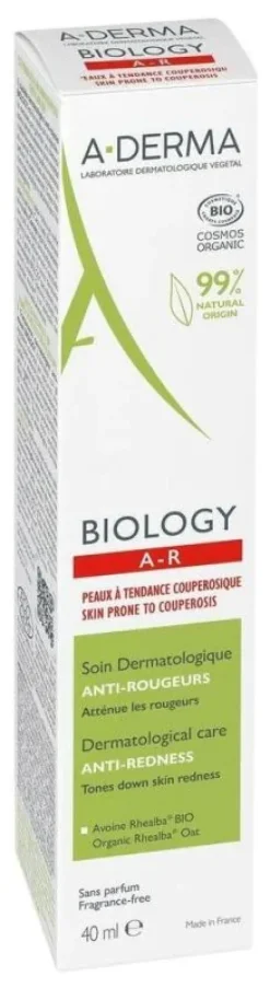 Biology Soin A-R dermatologique anti-rougeurs A-Derma - tube de 40ml