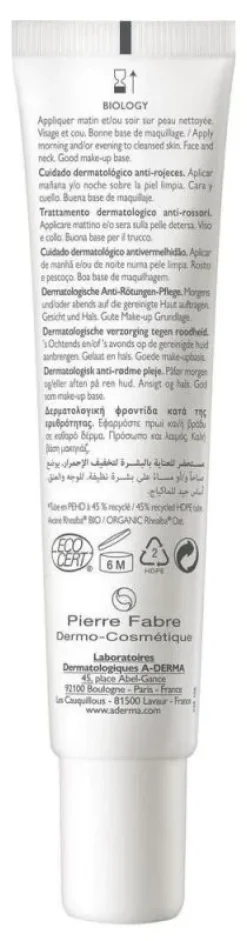 Biology Soin A-R dermatologique anti-rougeurs A-Derma - tube de 40ml