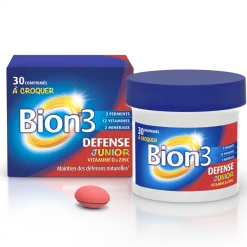 Bion3 junior défense dès 4 ans - boîte de 30 comprimés à croquer