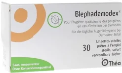 Blephademodex imprégnées hygiène des paupières Théa – 30 lingettes