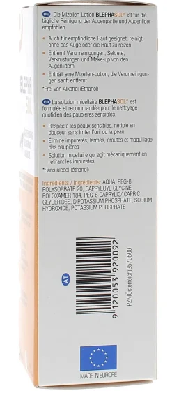 Blephasol lotion micellaire paupières sensibles Théa - flacon de 100ml