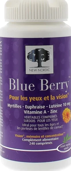 Blue Berry pour les yeux et la vision New Nordic
