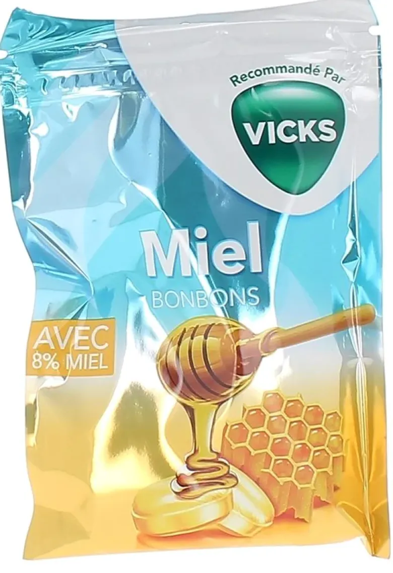 Bonbons au miel Vicks – sachet 72 g