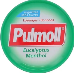 Bonbons Eucalyptus Menthol sans sucres Pulmoll - boîte de 45 g