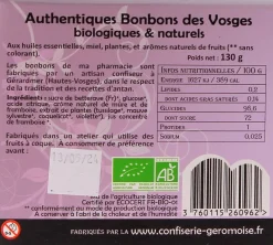 Bonbons framboise mûre & plantes adoucissants Les bonbons de ma pharmacie - boite de 130g