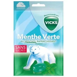 Bonbons menthe verte menthol rafraîchissant Vicks